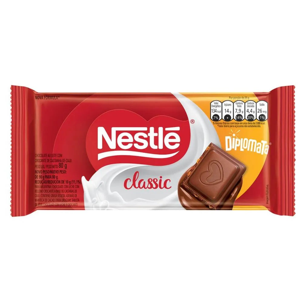 Nestle Classic Diplomata Milk Chocolate With Chesnuts 90g