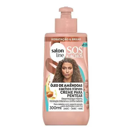 Salon Line Combing Cream Almond Oil Light Curls 300ml