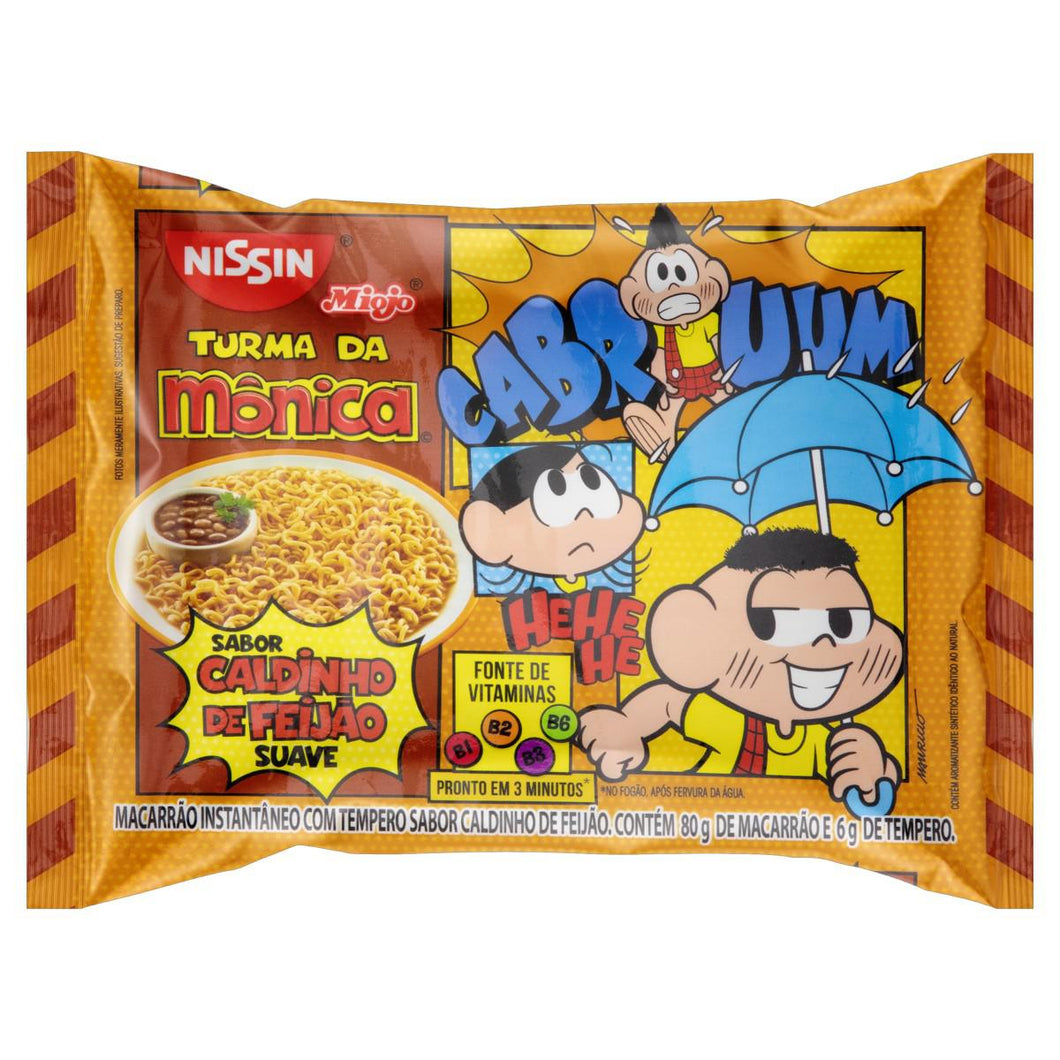 Nissin Turma Da Monica Noodles with bean soup flavor 85g