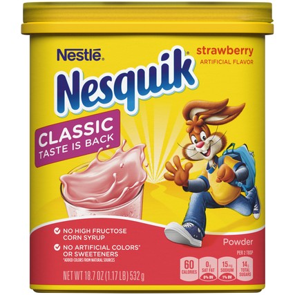 Nesquik Strawberry Flavor Powder 18.7oz